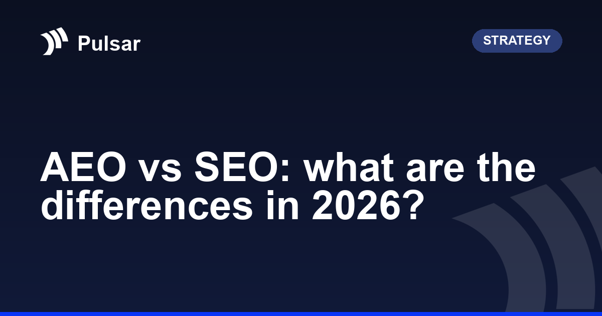 AEO vs SEO: what are the differences in 2026?