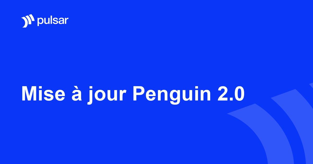 Mise à jour Penguin 2.0