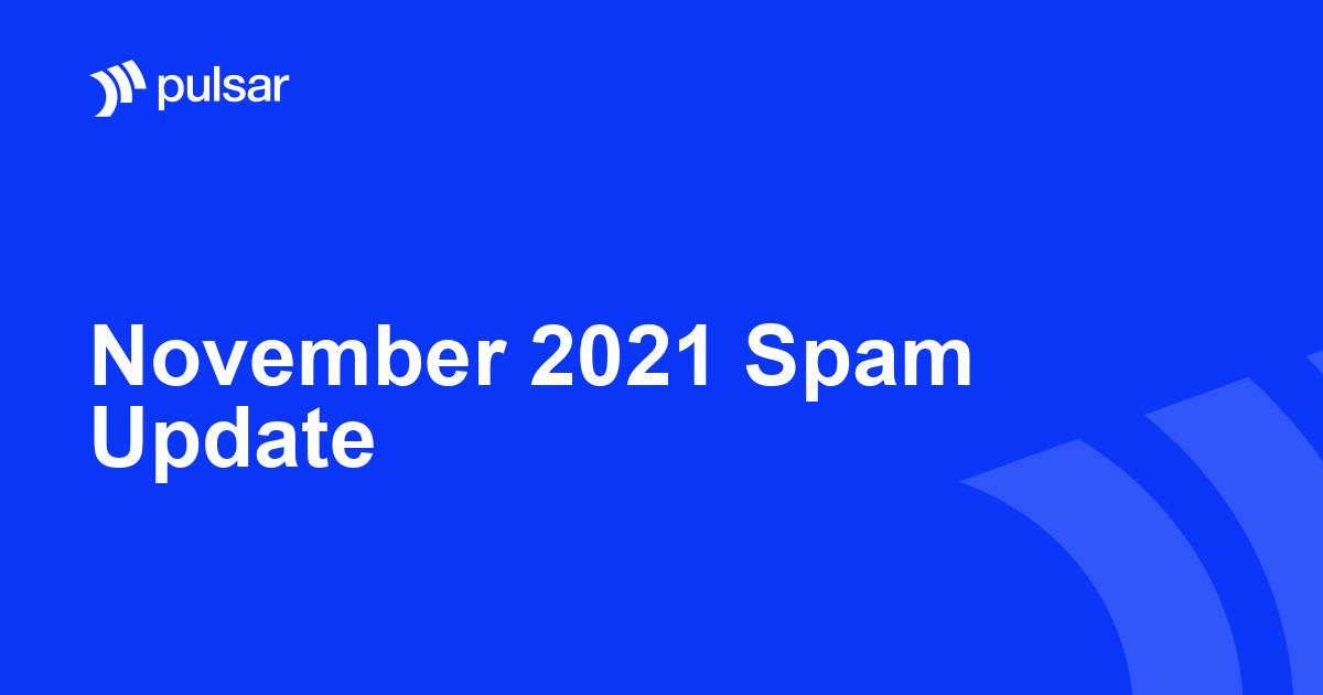November 2021 Spam Update