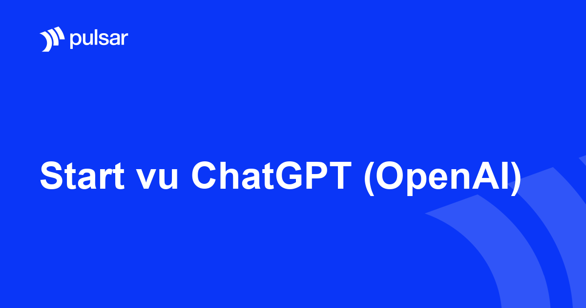 Start vu ChatGPT (OpenAI)