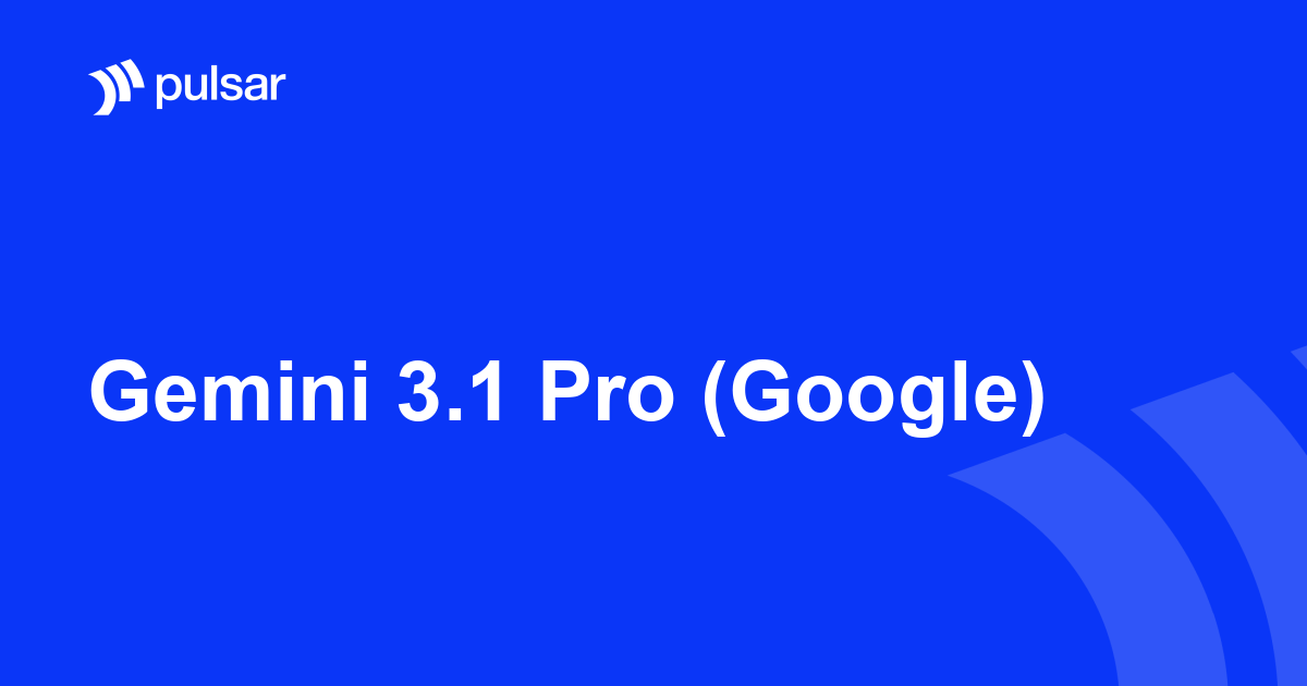 Gemini 3.1 Pro (Google)